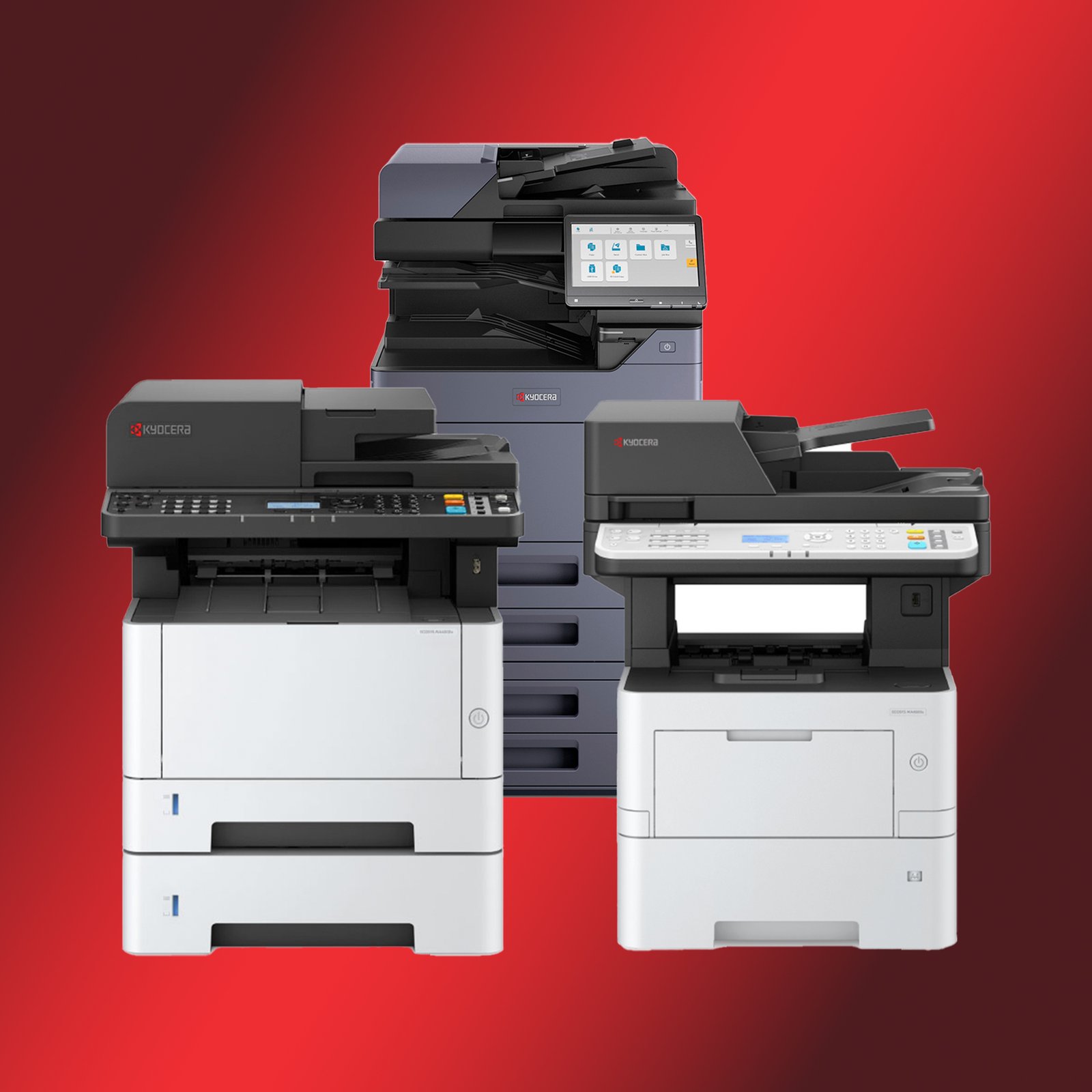 Professional multifunction printer illustration